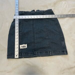 Free People Dark Blue Mini Skirt